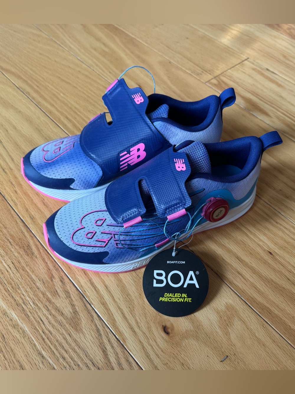 New Balance Kids Navy and Pink BOA Sneakers. Brand NEW!